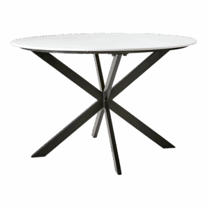 MILAN Bord, Vit/svart Ø120xH78 cm
