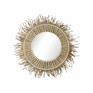 Spegel | STINA, Natur, Handgjord, Ø60 cm
