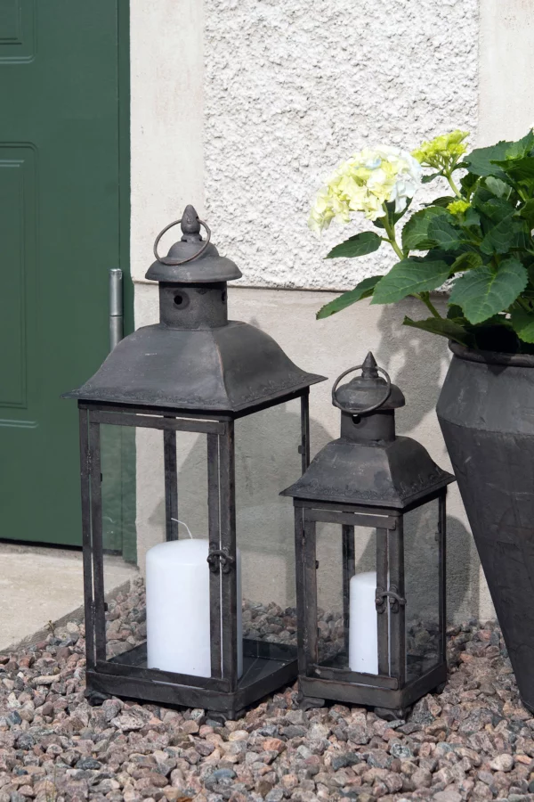 Lykta | Shine Metall 2-Set 12x12x38cm. L:21x21x53cm.