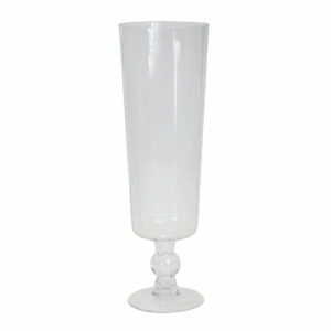 Vas | Glasvas med fot Ø17xH60 cm