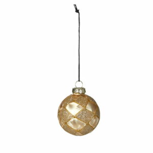 Julkula | Glaskula Glitter & Champagne Ø 6 cm