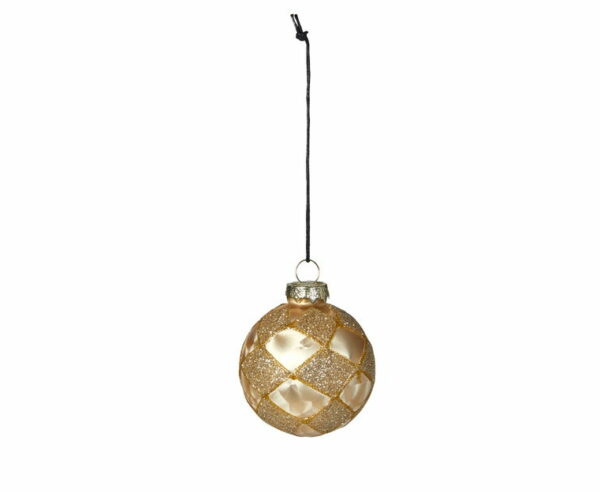 Julkula | Glaskula Glitter & Champagne Ø 6 cm