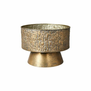 Skål | Pokalkruka Antik Guld Zink Ø: 20 H16 cm