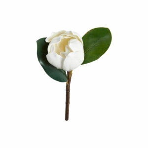 Konstgjord Magnolia vit med blad 26 cm