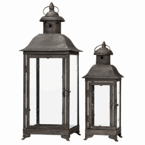 Lykta | Shine Metall 2-Set 12x12x38cm. L:21x21x53cm.