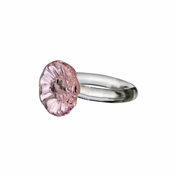 CARINA Servettring, Rosa/klar