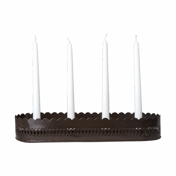 Ljusstake | Fenix Adventsljusstake, Brun L40xW14xH6.5 cm