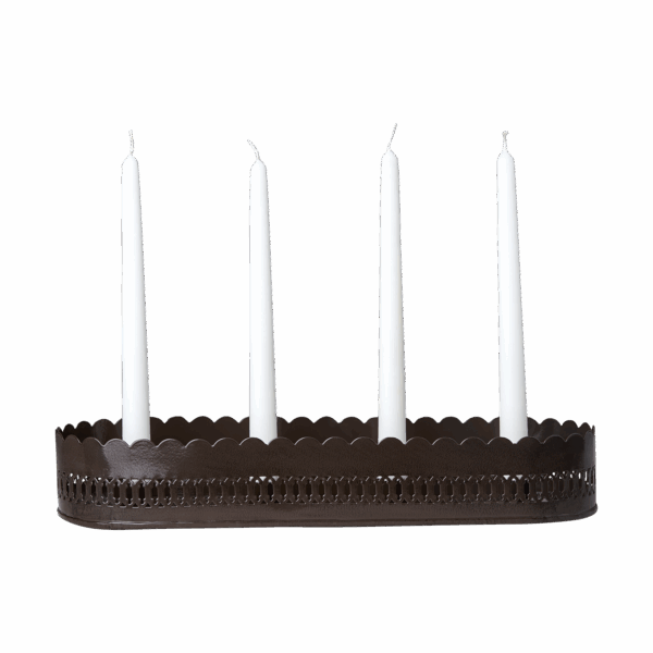 Ljusstake | Fenix Adventsljusstake, Brun L40xW14xH6.5 cm