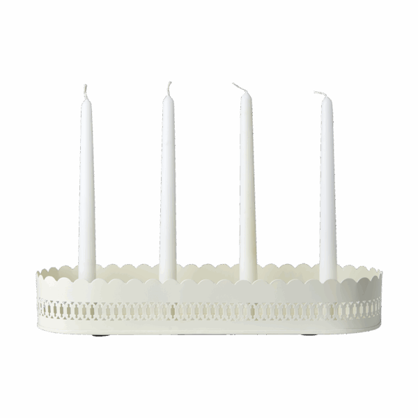 Ljusstake | Fenix Adventsljusstake, Elfenben L40xW14xH6.5 cm