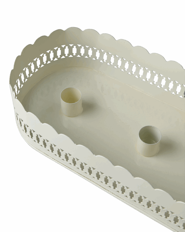 Ljusstake | Fenix Adventsljusstake, Elfenben L40xW14xH6.5 cm
