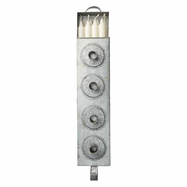 Ljusstake | Fenix Adventsljusstake/Ljuslåda, Grå L47xW10xH8 cm