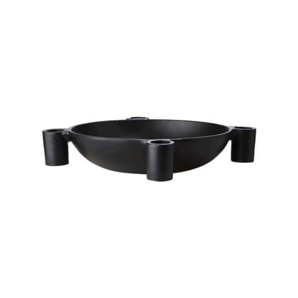 Ljusstake | Carter Adventsljusstake, Svart Ø27xH5 cm