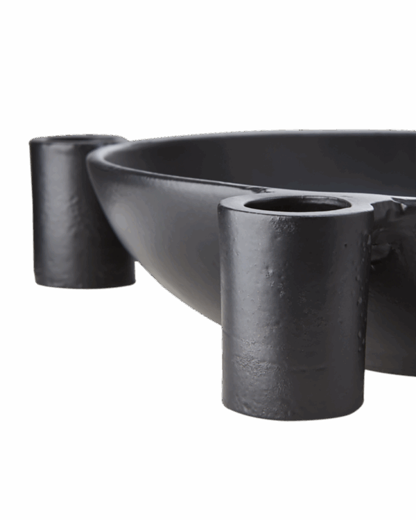Ljusstake | Carter Adventsljusstake, Svart Ø27xH5 cm