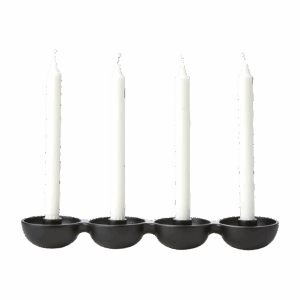 Ljusstake | Carter Adventsljusstake, Svart L40xW9xH4 cm