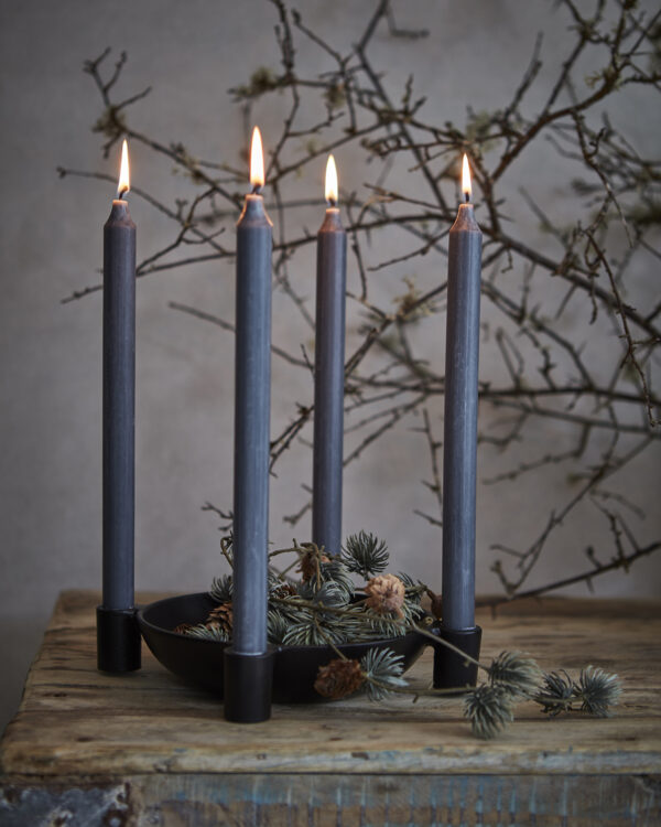 Ljusstake | Carter Adventsljusstake, Svart Ø27xH5 cm