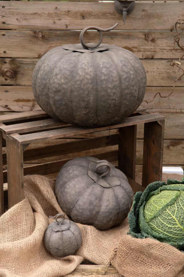 Pumpa | Konstgjord Pumpa Metall 25x19cm