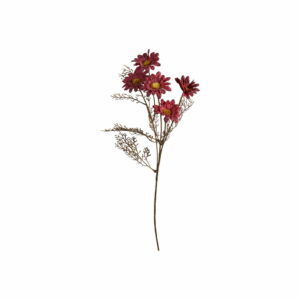 Krysantemum | Konstgjord Snittblomma Mörkröd 50 cm