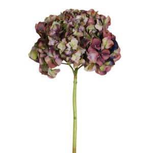 Hortensia | Konstgjord Snittblomma Höst Vinröd 65 cm
