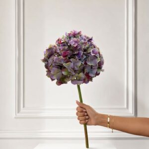 Konstgjord hortensia lila 65 cm med naturtrogen blomning från Webflower