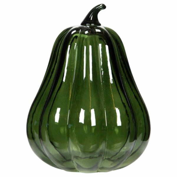 Pumpa | Konstgjord Avlång Glas Grön 20x15cm