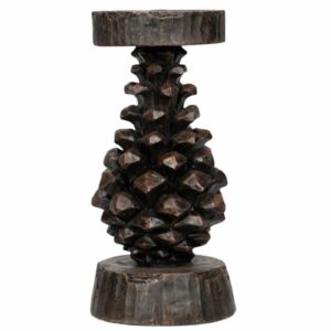Ljusstake | Konstgjord Kotte Brun Poly 22 cm