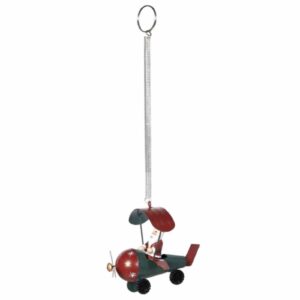 Juldekoration | Tomte i propellerplan Med Fjädring 9cm
