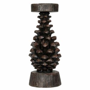 Ljusstake | Konstgjord Kotte Brun Poly 28 cm