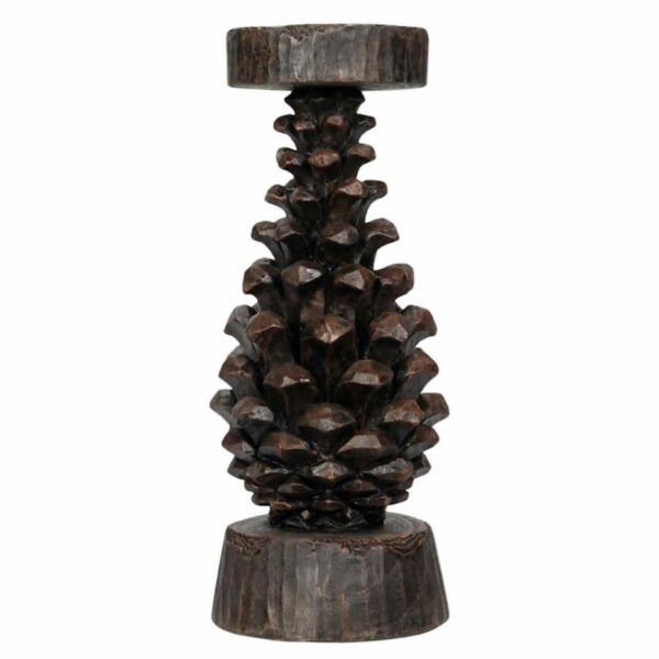 Ljusstake | Konstgjord Kotte Brun Poly 28 cm