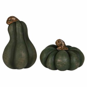 Pumpa | Konstgjord Grön Dekoration 5x8cm