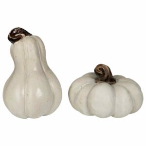 Pumpa | Konstgjord Vit Dekoration 5x8cm