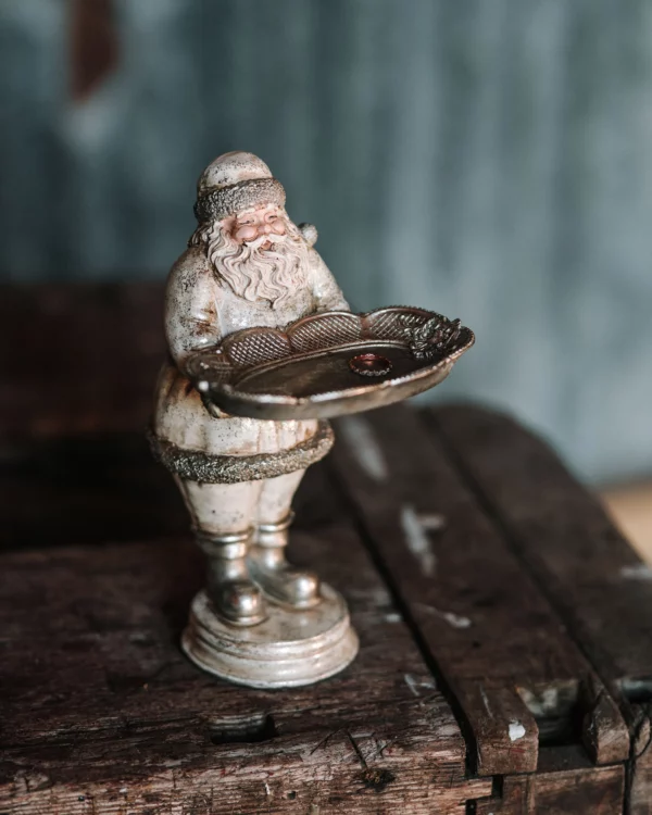 Dekoration | Tomte Med Fat 14x16x25cm