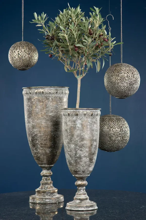 Kruka | Pokal Siri Antik Guldbrun Ø22x51cm - Bild 3