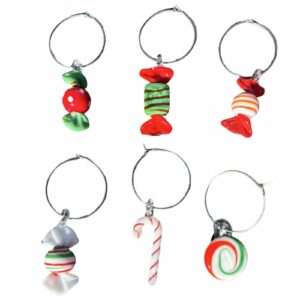 Hänge | Vinglas/ Koppmarkör Karamellmix Glas 6st 2-3cm
