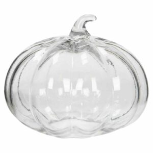 Pumpa | Konstgjord Rund Glas Klar 15x12cm