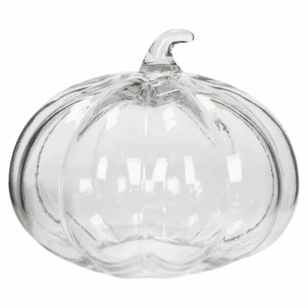 Pumpa | Konstgjord Rund Glas Klar 15x12cm