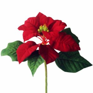 Julstjärna | Konstgjord Snittblomma Poinsettia Röd 23cm