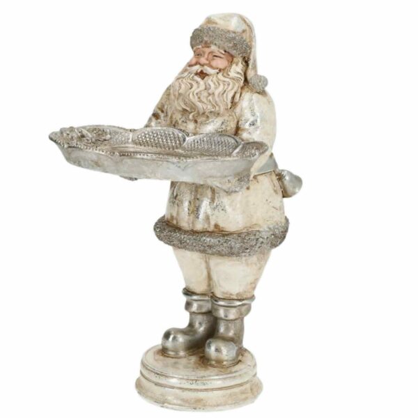 Dekoration | Tomte Med Fat 14x16x25cm
