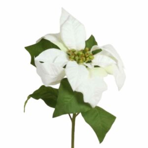 Julstjärna | Konstgjord Snittblomma Poinsettia Cream 60cm