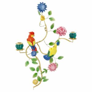 Ljusstake | Väggdekoration Safari Fåglar Barock Rokoko 65 cm