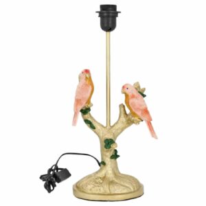 Belysning l Lampfot Fåglar På Gren Barock Rokoko 44 cm