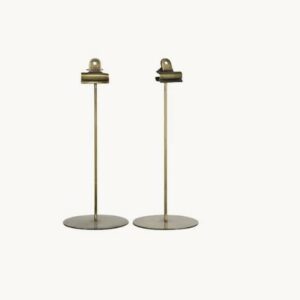 Metallhållare med Clip Antik Mässing 27 cm