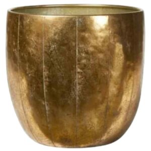 Guldig metallkruka 33x31cm 2