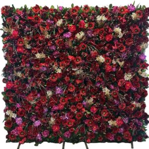 Backdrop- Blomvägg Red Velvet 200x200 xm för uthyrning