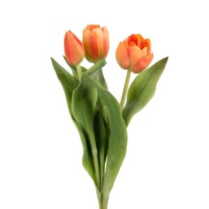 Konstgjord orange snittblomma i tulpan