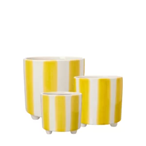 Kruka | ROSA L -Gul -Vit 17x17 cm