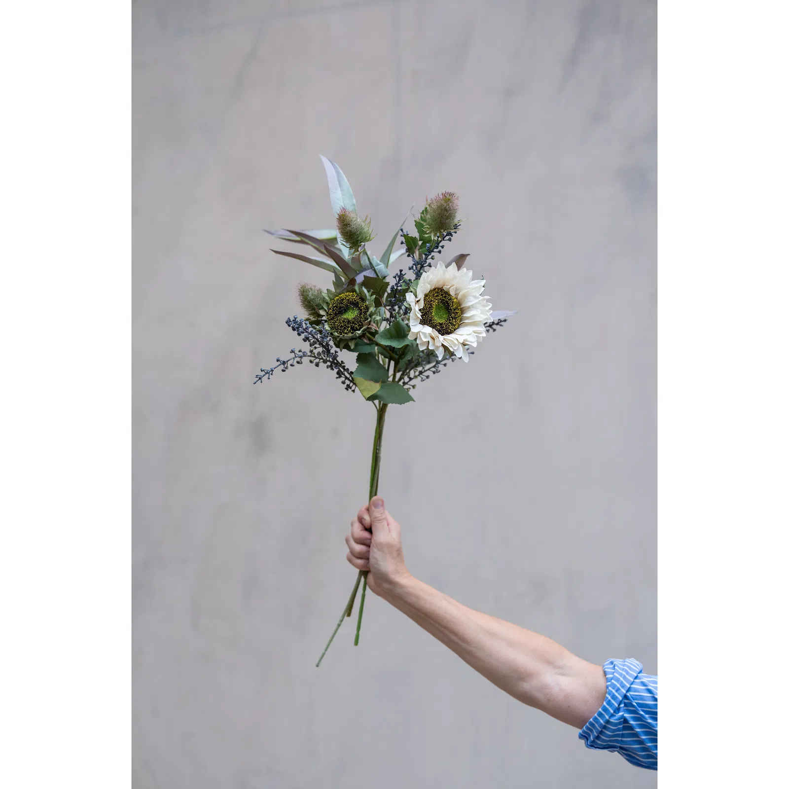 Solros | Konstgjord Snittblomma Creme 61cm