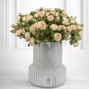 Ros | Konstgjord Snittblomma Creme 41cm