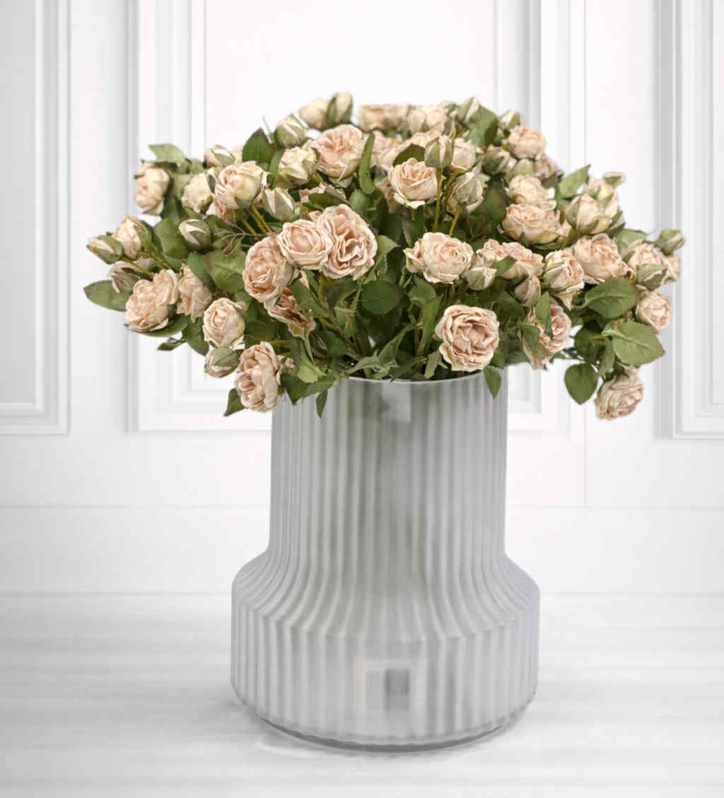 Ros | Konstgjord Snittblomma Creme 41cm