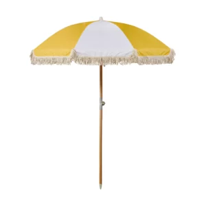 Gul och vit VALLETTA Parasol