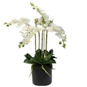 Konstgjord Orkidé monterad i kruka